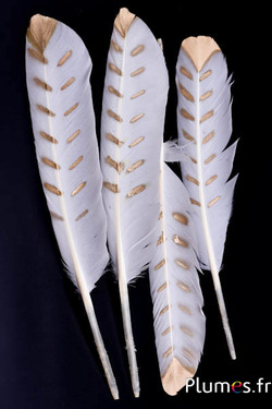 Cygne feuille d´or - 30-33 cm - blanc-doré